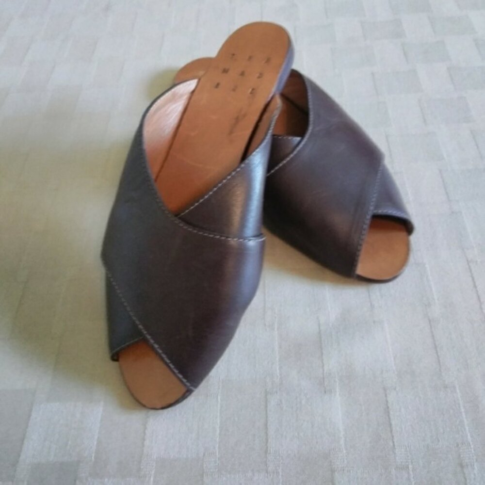 Trademark Pajama Slides Sandals  Mules Chocolate Brown sz. 9 TRA MAD RKE